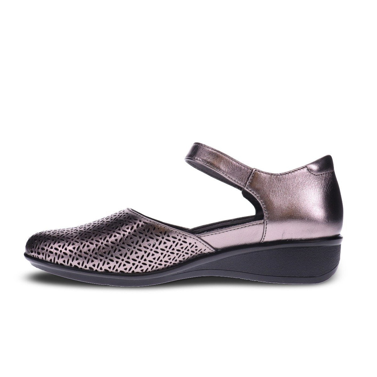 Revere Women's Osaka Gunmetal Lazer  Natural Fit Footwear