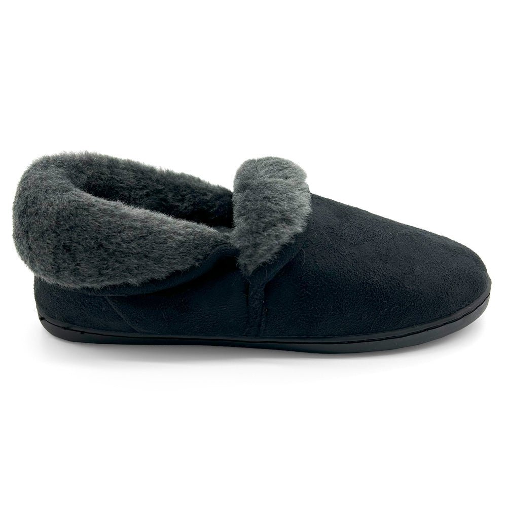 Scholl Orthaheel Women's Snuggle II Slipper Black  Natural Fit Footwear