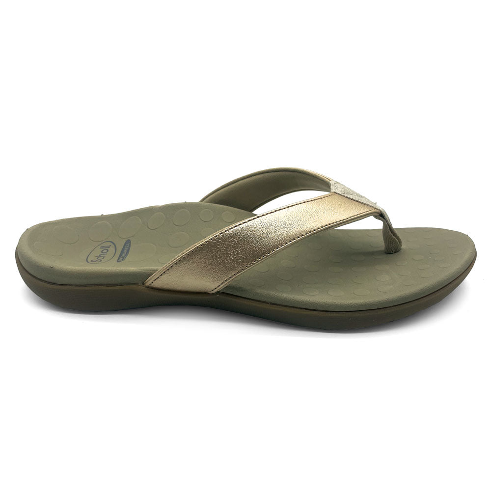 Scholl Orthaheel Women's Sonoma II Smooth Soft Gold  Natural Fit Footwear