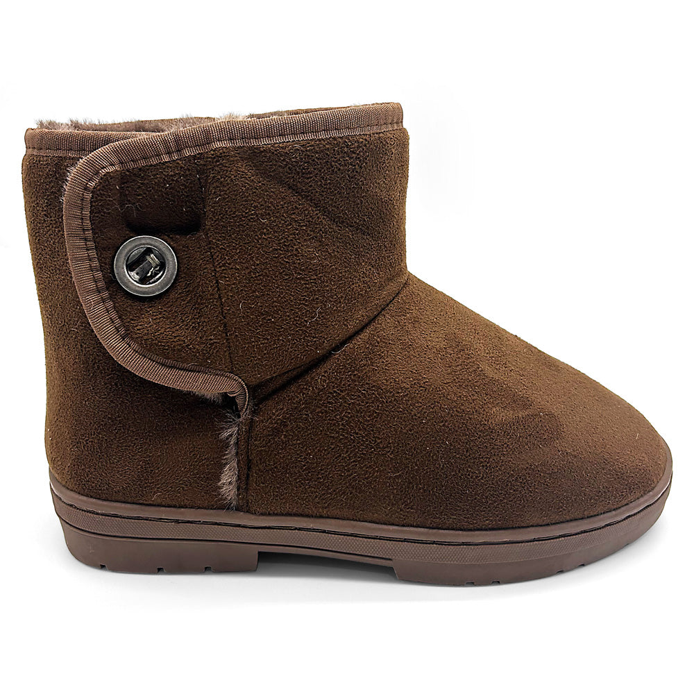 Scholl Orthaheel Women's Fluffy II Slipper Chocolate  Natural Fit Footwear