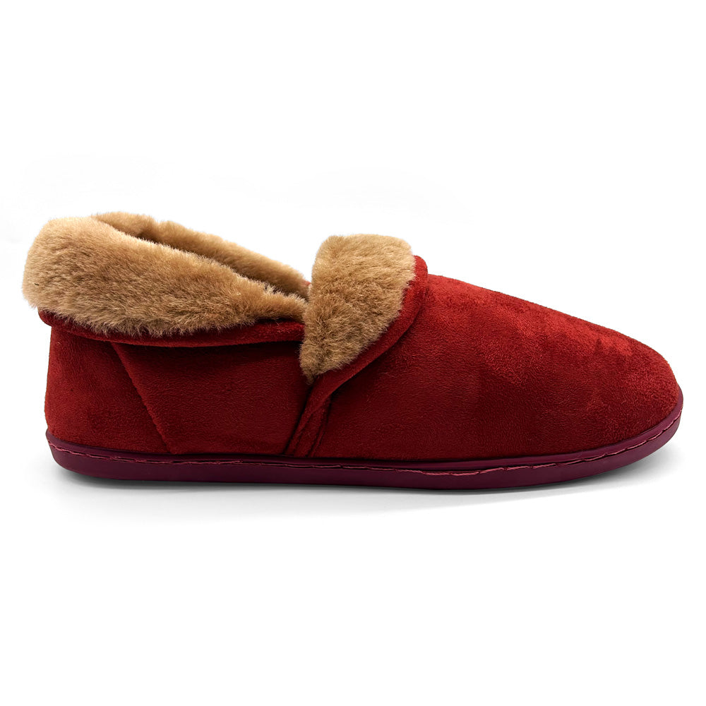 Scholl Orthaheel Women's Snuggle II Slipper Red  Natural Fit Footwear
