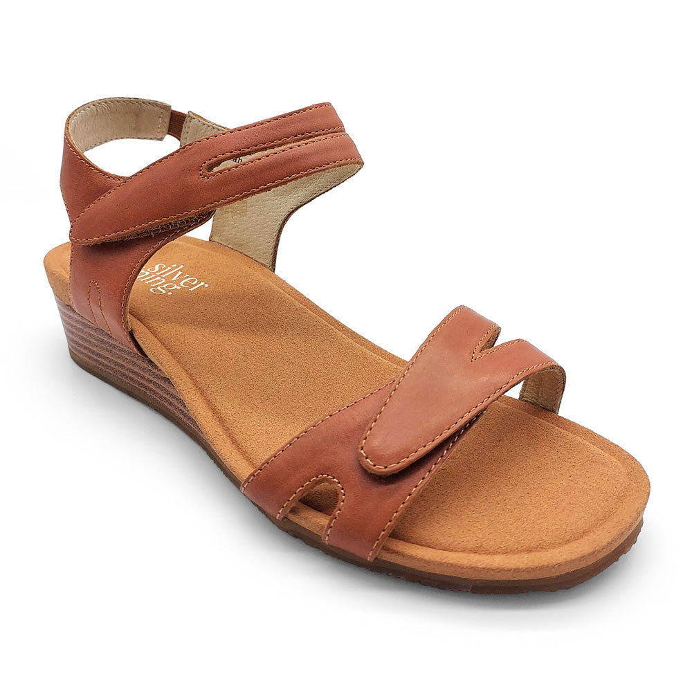 Silver Lining Women's Utah Plain Tan Leather  Natural Fit Footwear