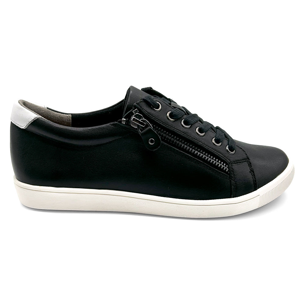 Ziera Women's Diann XF-ZR Black/White  Natural Fit Footwear